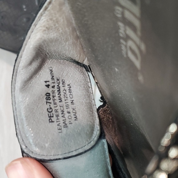 Alegria Women PEG-780 Leather Wedge Sandals shoes sz 41/10.5-11 - Picture 12 of 13